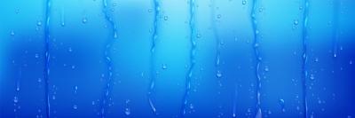 Water Droplets and Streams on a Blue Surface – Free to Download