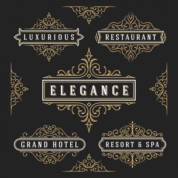 Golden Ornaments Set – Free Download