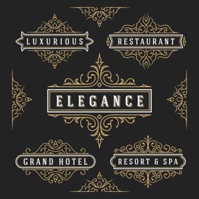 Golden Ornaments Set – Free Download