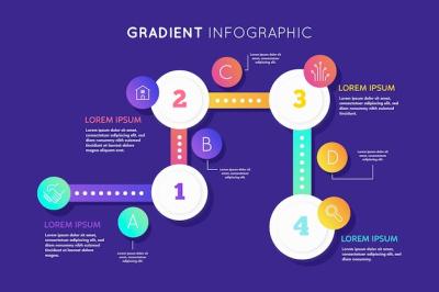 Gradient Infographic Collection Template – Free Download