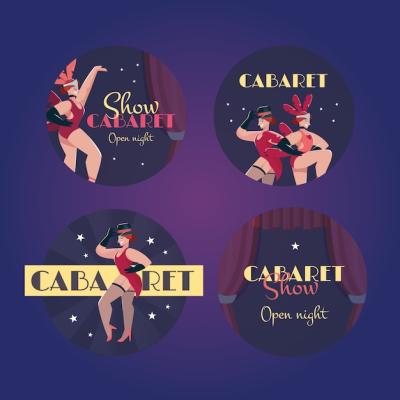 Creative Flat Cabaret Labels Collection – Free Download