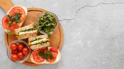 Healthy Sandwiches Flat Lay Composition – Free Download