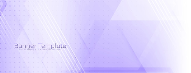 Modern Geometric Banner Design in Elegant Violet Color – Free Download