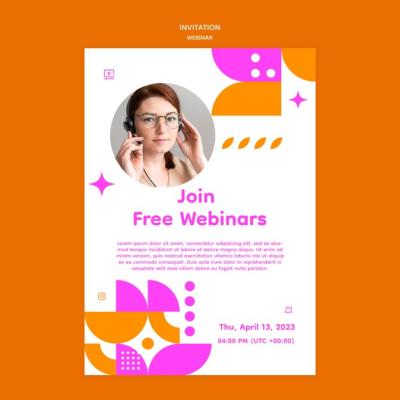 Webinar Conference Invitation Template – Download Free Stock Photo