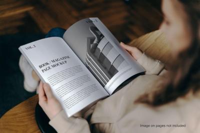 Book or Magazine Pages Mockup – Free Download