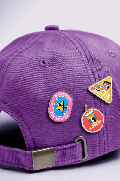 Pins Mockup on Beanie Nat – Free Download
