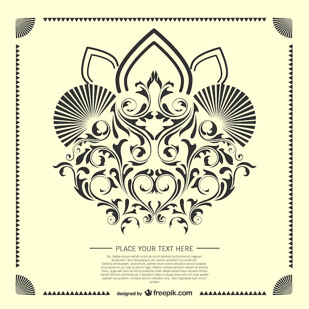 Decorative Arabesque Card Template – Free Download