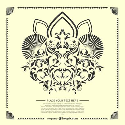 Decorative Arabesque Card Template – Free Download