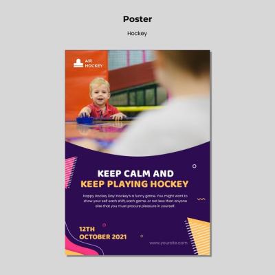Table Hockey Poster Design Template – Free to Download