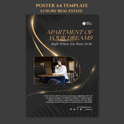 Luxury Real Estate Poster Template – Free Download