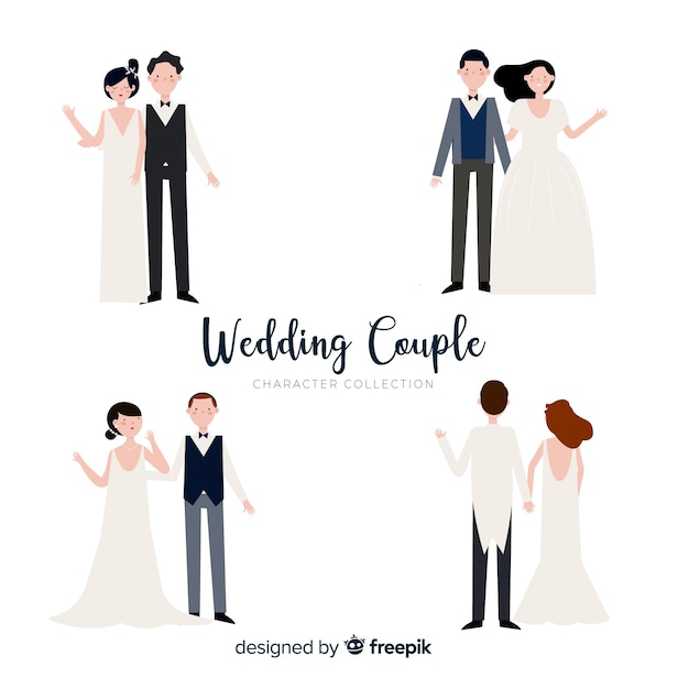 Wedding Couple Character Collection – Download Free Stock Photos
