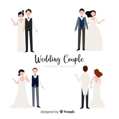 Wedding Couple Character Collection – Download Free Stock Photos