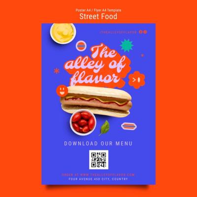 Street Food Fest Flyer Template – Download Free Stock Photo