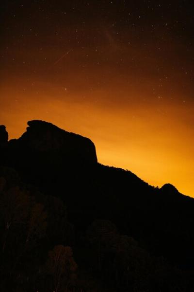 Mountain Silhouette at Golden Hour – Free Download