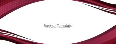 Red Color Wave Banner Design – Free Download