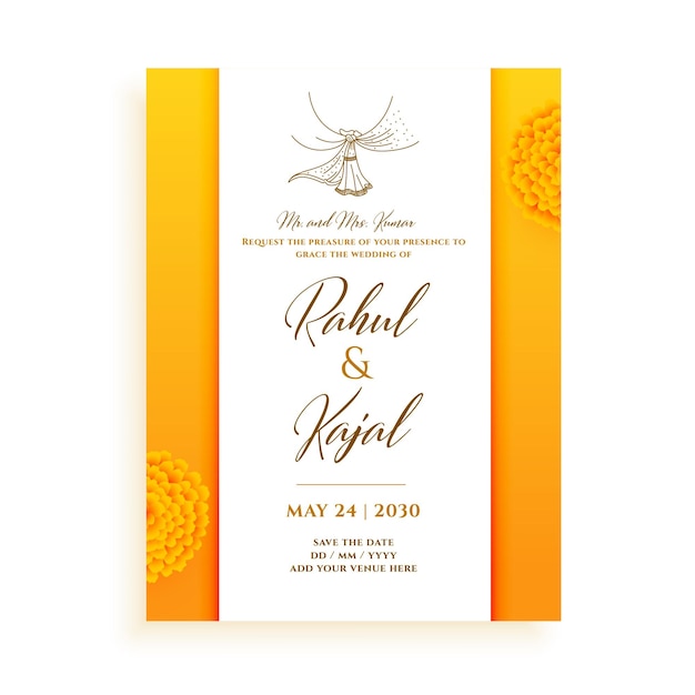 Indian Wedding Invitation Card: Celebrate the Big Day – Download Free Stock Photo