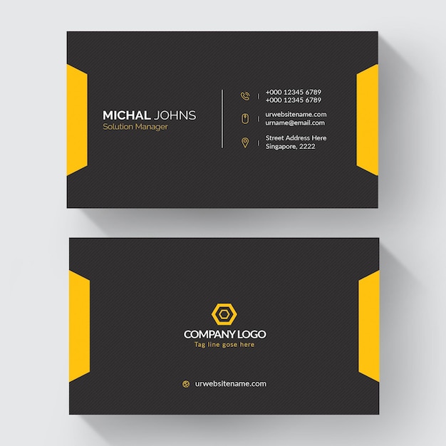 Orange Shape Visit Card – Free Download Free Stock Photo