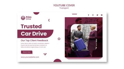 Flat Design Safety Transport YouTube Cover – Free to Download