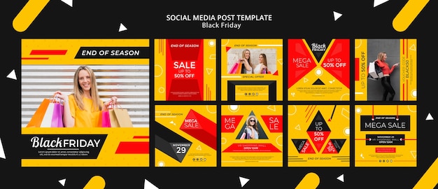 Black Friday Social Media Post Template Mock-Up – Free Download