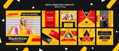 Black Friday Social Media Post Template Mock-Up – Free Download