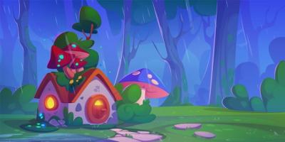 Gnome House in Rainy Forest – Free Stock Photo, Download Free
