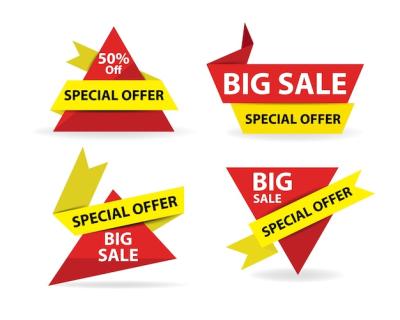 Abstract Red and Yellow Shopping Sale Banners – Free Download