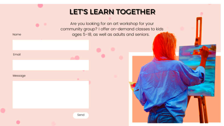 Create a Beautiful Artist Contact Page ArtWeb Blog