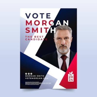 Gradient Election Poster Template – Free Download