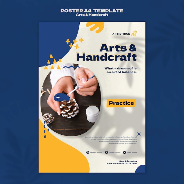 Arts and Handcraft Poster Design Template – Free Download