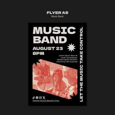 Music Band Template Design – Free Download, Free Stock Photo