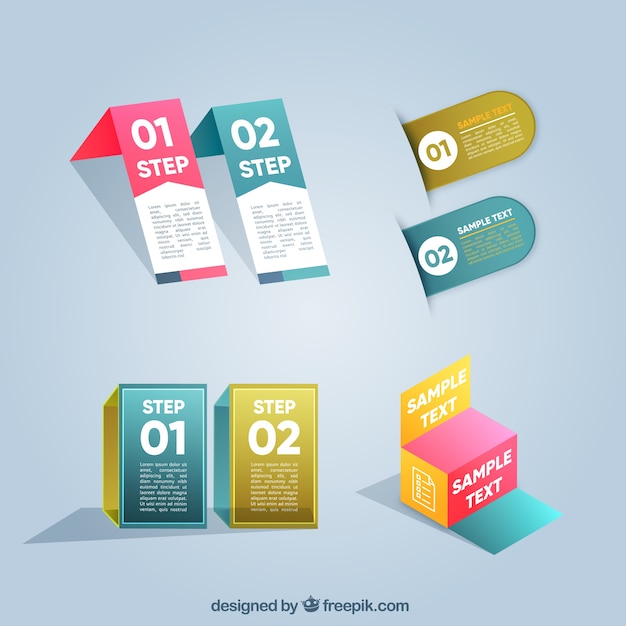 Modern Collection of Infographic Elements for Free Download