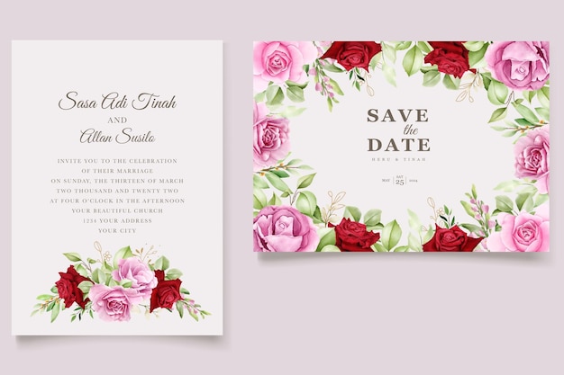 Elegant Watercolor Floral Card Set – Free Download