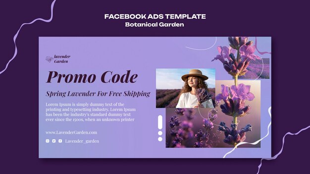Botanic Garden Template in Flat Design – Free to Download