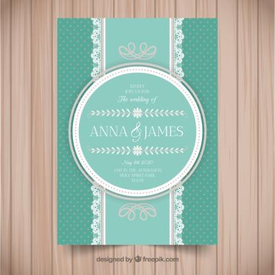 Elegant Vintage Style Wedding Invitation Template – Download Free Stock Photo
