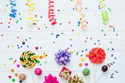 Sweets in Colorful Ribbons – Free Stock Photo for Download