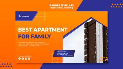 Real Estate and Building Banner Template – Free Download