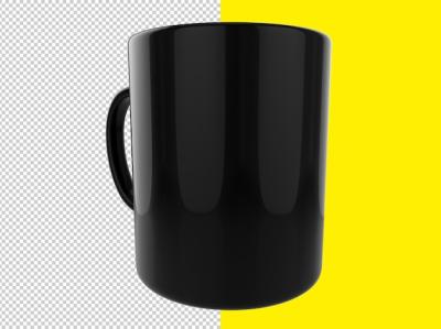 Black Mug Rendering Isolated – Free Stock Photo for Download