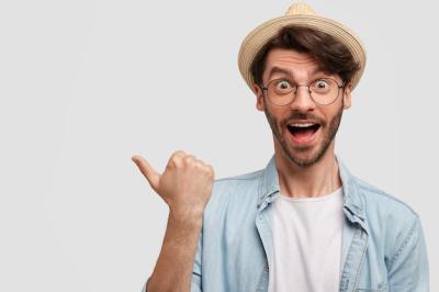 Young Bearded Man Wearing Round Glasses and a Denim Shirt – Free Stock Photo, Download Free