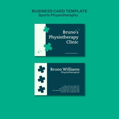 Sports Physiotherapy Business Card Template – Download Free Stock Photo
