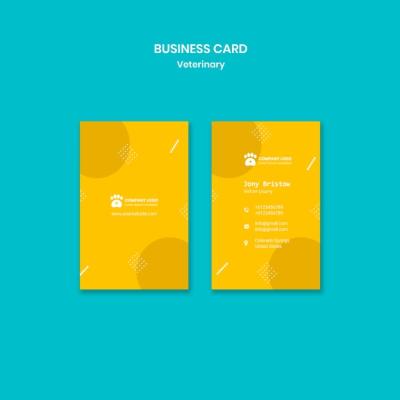 Professional Veterinary Business Card Template – Free Download