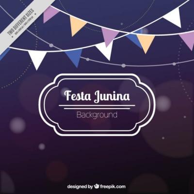 Bokeh Background of Festa Junina with Garlands – Free Stock Photo Download