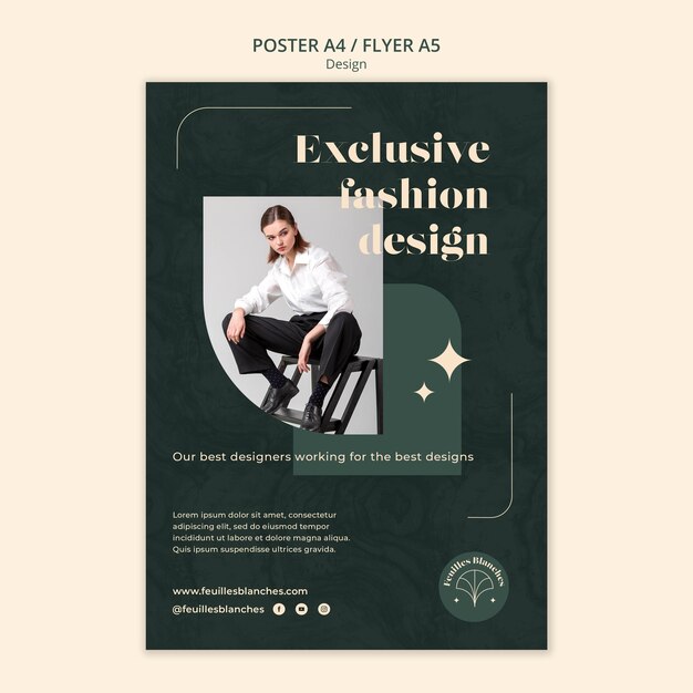 Fashion Design Poster Template – Free Download