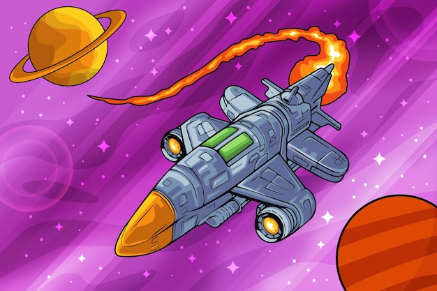 Hand Drawn Galaxy Background – Free Download