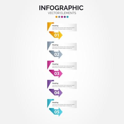 Vector Vertical Infographic Label Design Template for Process Diagrams and Workflow Layouts – Free Download