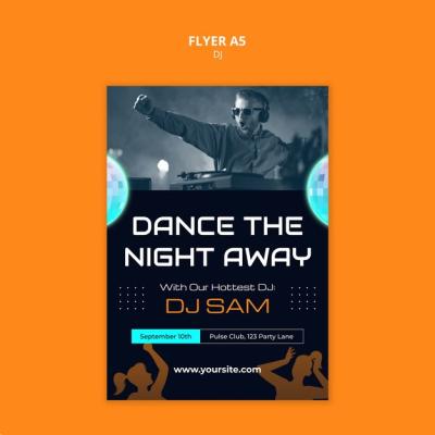 Dj Party Flyer Template Design for Free Download