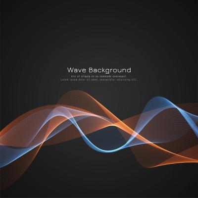 Abstract Glossy Wave Dark Background – Free Download