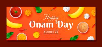 Social Media Cover Template for Onam Festival Celebration – Free Download
