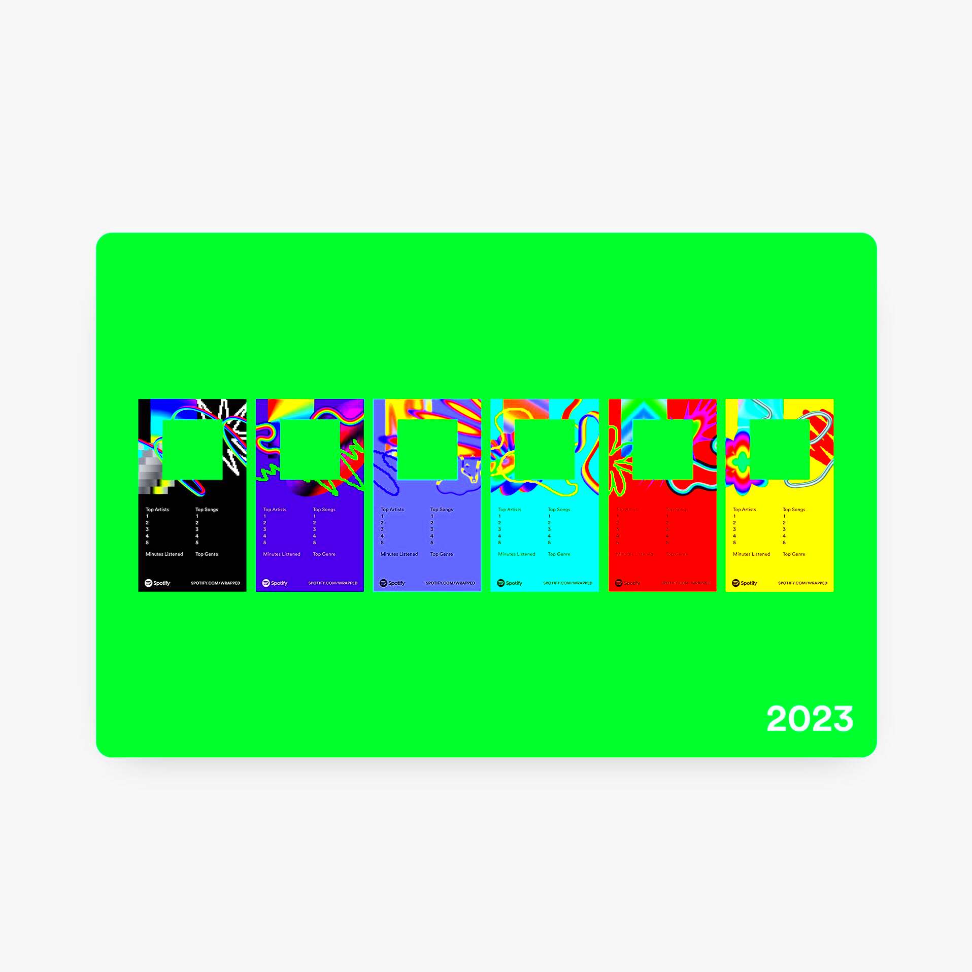 Spotify Wrapped Templates for Canva 2023 Gridfiti