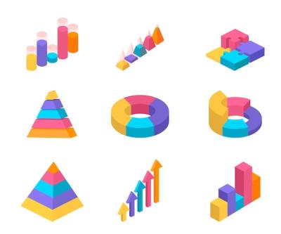 Various Economic Graph Types Pack for Data Visualization – Free Download