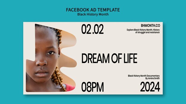 Black History Month Celebration Facebook Template – Free to Download